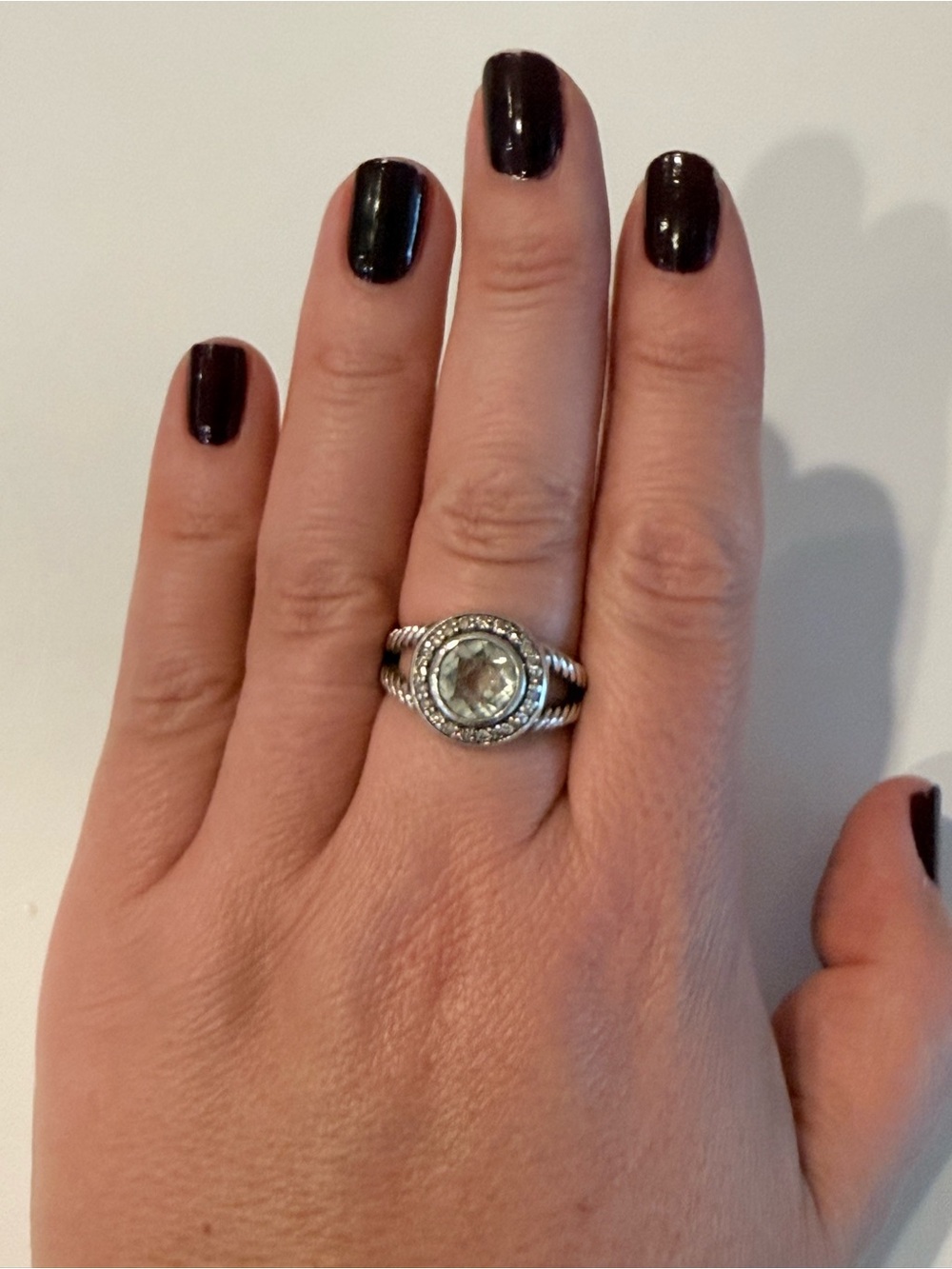 David Yurman Petite Albion Circular 7mm Prasiolite Ring